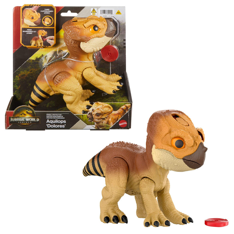 Jurassic World Rebirth Primal Protector Dinosaur Interactive Toy Aquilops Dolores