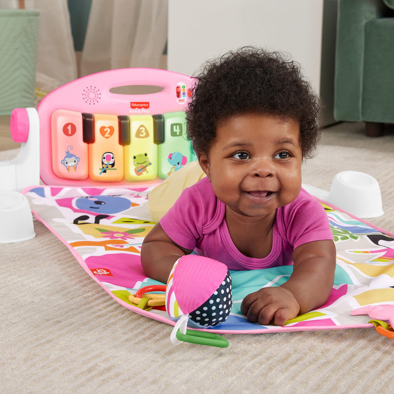 Fisher-Price Glow and Grow Kick & Play Piano Gym Pink