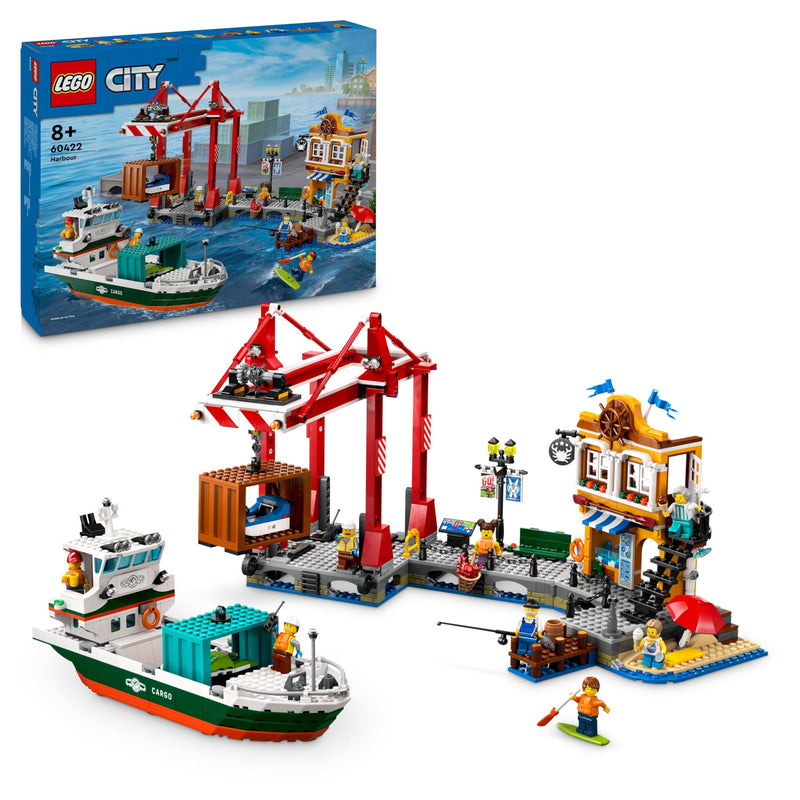 LEGO City 60422 Seaside Harbour with Cargo Ship Set