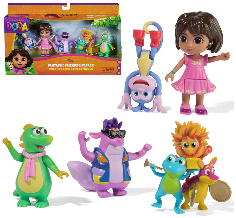 Dora Fantastic Friends 5 Figure Gift Pack with Dora, Boots & More