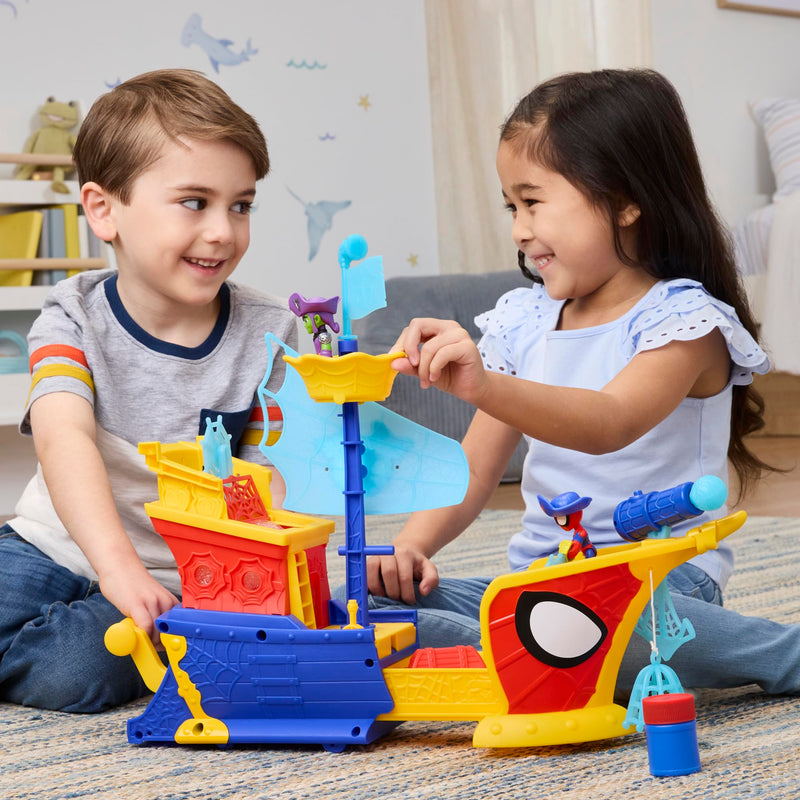 Marvel Spidey and His Amazing Friends Water-Webs Ahoy Bubble Pirate Ship Playset