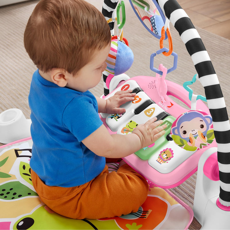 Fisher-Price Glow and Grow Kick & Play Piano Gym Pink