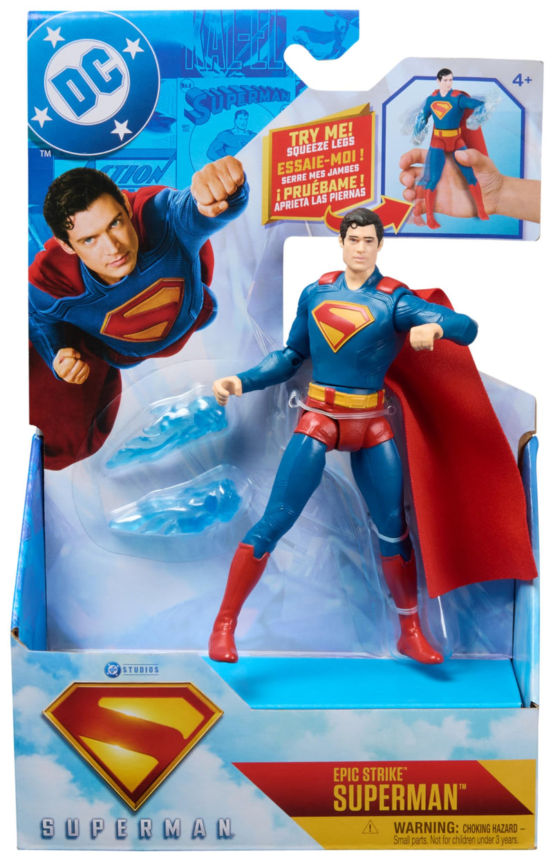 15cm Epic Strike Superman Figure with Power-Up Accessories
