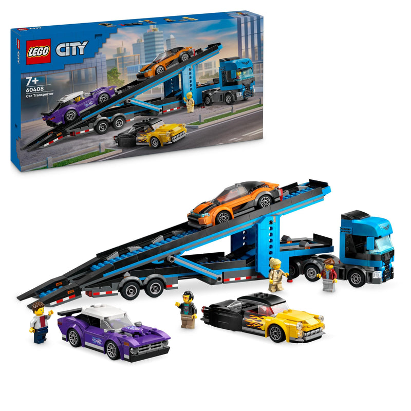 LEGO City 60408 Car Transporter Truck with Sports Cars Set