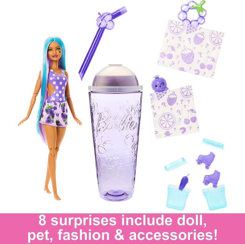 Barbie Pop Reveal Fruit Series - Grape Fizz Scented Doll & Surprises