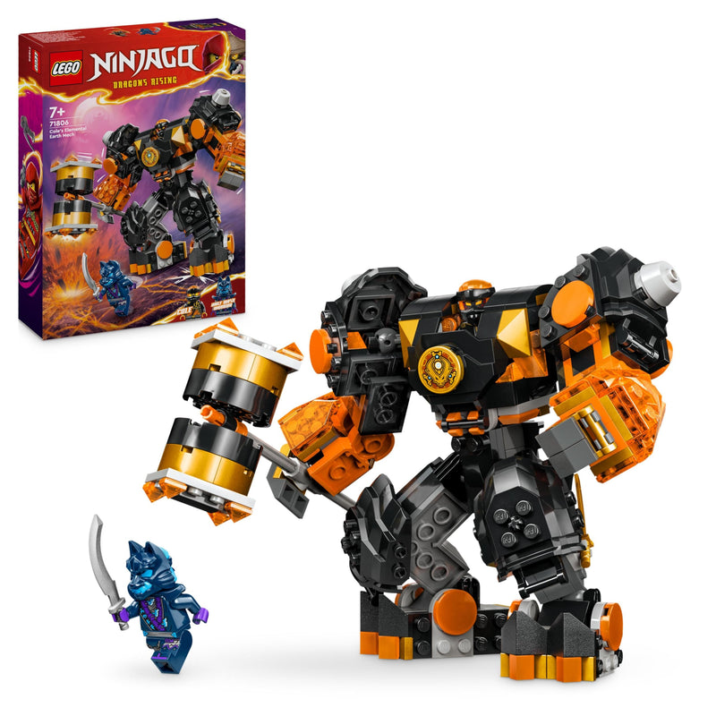 LEGO NINJAGO 71806 Dragons Rising Cole’s Elemental Earth Mech Set