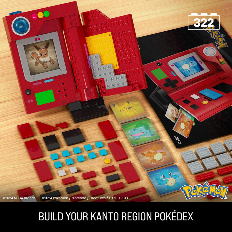 MEGA Building Blocks Pokémon Kanto Region Pokédex 322 Piece Set