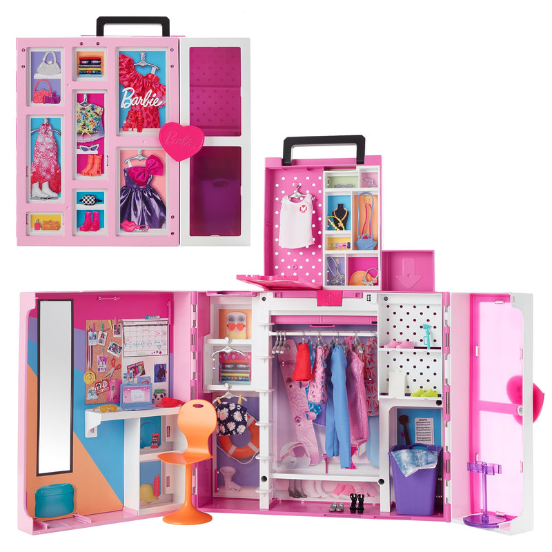 Barbie Dream Closet with Doll & Accessories with Doll and 4 Outfits