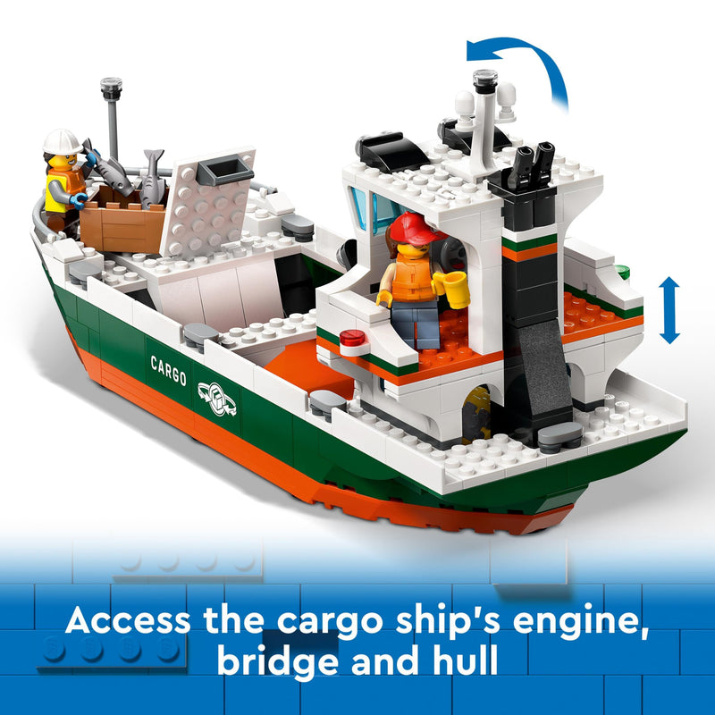 LEGO City 60422 Seaside Harbour with Cargo Ship Set