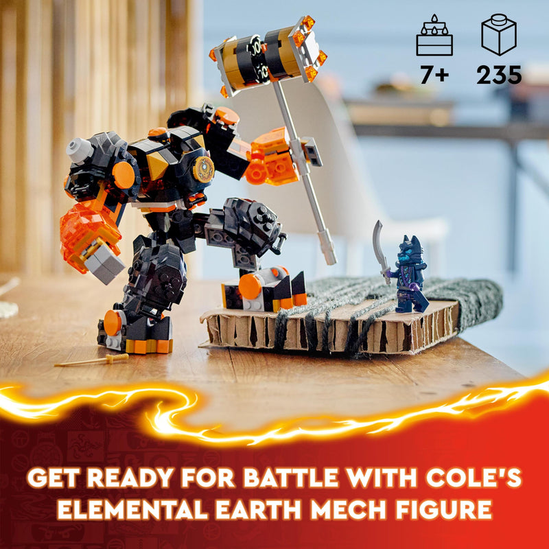 LEGO NINJAGO 71806 Dragons Rising Cole’s Elemental Earth Mech Set