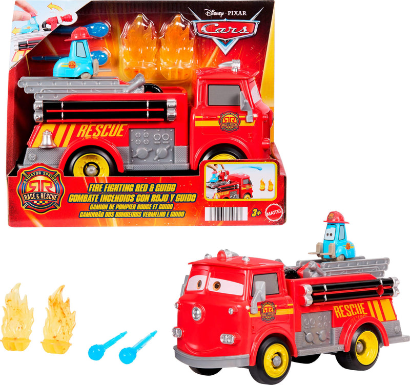Disney Pixar Cars Race & Rescue Fire Fighting Fire Truck Playset