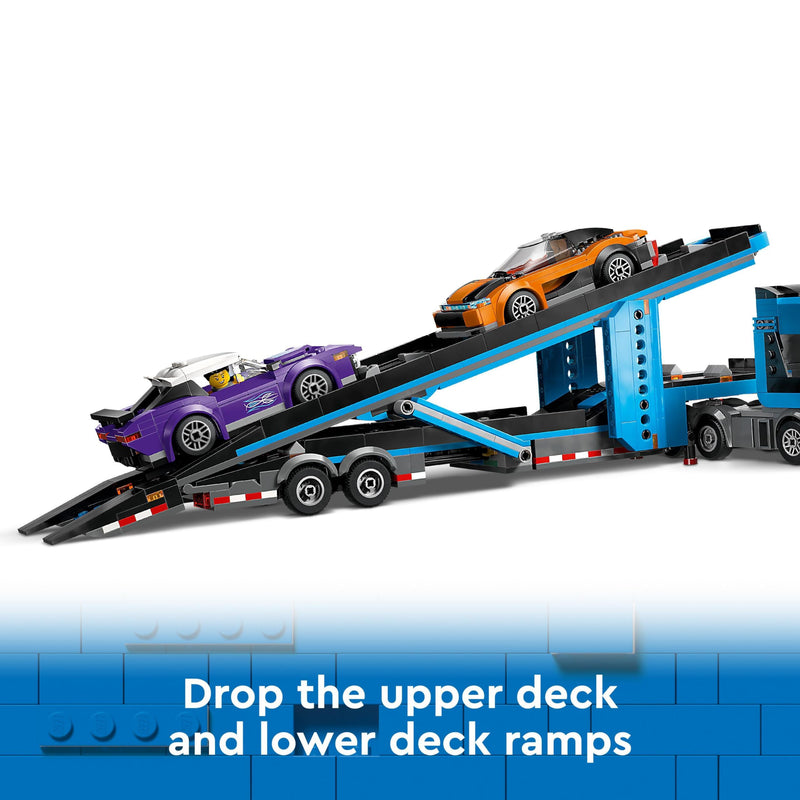 LEGO City 60408 Car Transporter Truck with Sports Cars Set