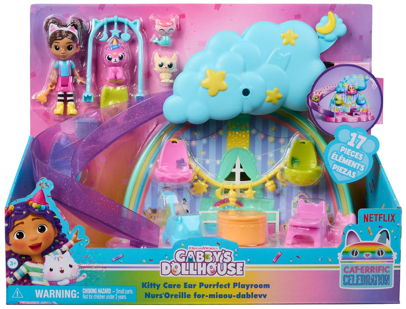 Gabby's Dollhouse Kitty Care Ear Purrfect Playroom Set