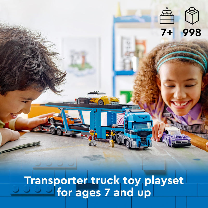 LEGO City 60408 Car Transporter Truck with Sports Cars Set