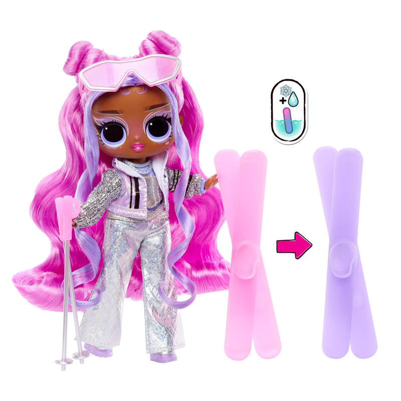L.O.L. Surprise! Tweens Winter Snow Fashion Doll - Violet Snow with Colour-Changing Skis and 10+ Frosty Parts and Accessories, Gift for Children from 4 Years