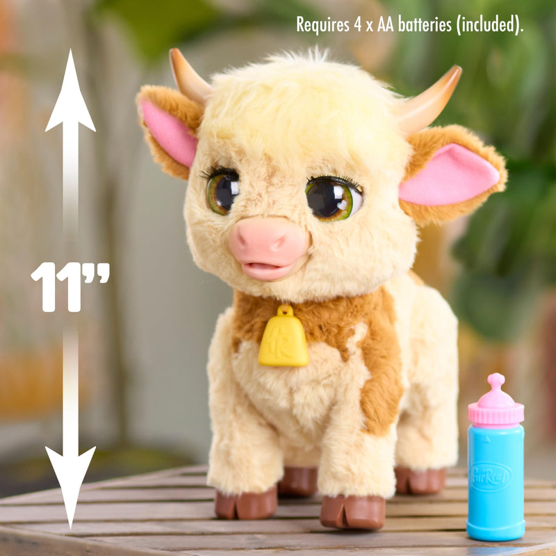 FurReal Plush Toy Interactive Pet Maggie the Feed & Follow Cow
