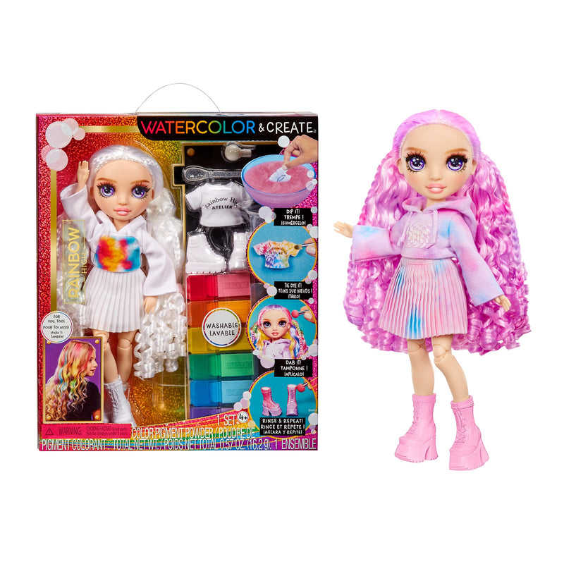 Rainbow High Color & Create Doll DIY Purple Eyes