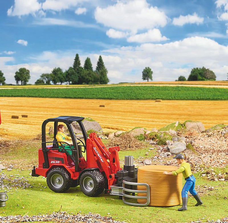 Bruder Shepherd Compact Loader with Bale Gripper and 1 Bale