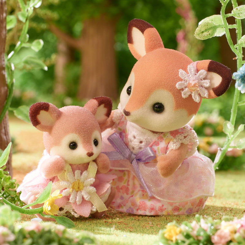 Sylvanian Families Deer Babies Floral Swing Set