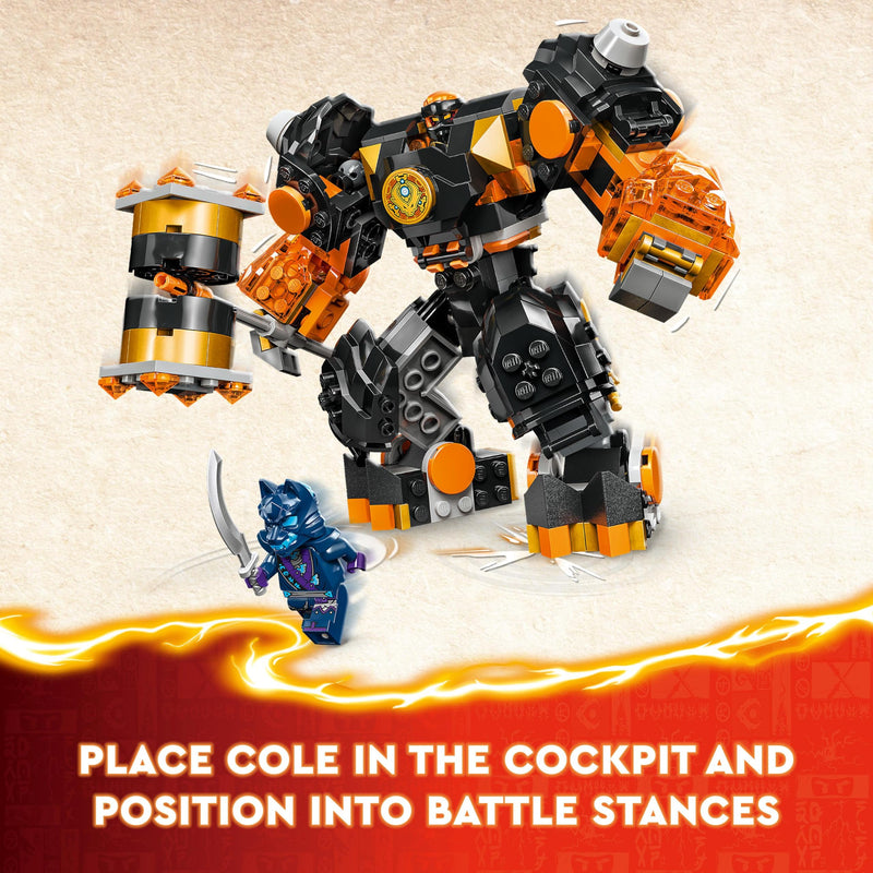 LEGO NINJAGO 71806 Dragons Rising Cole’s Elemental Earth Mech Set