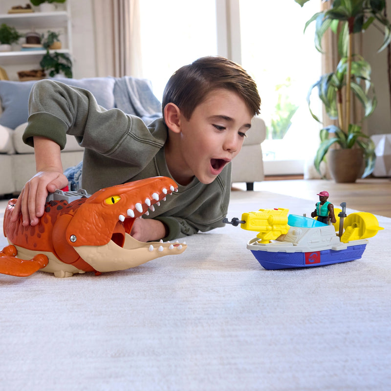 Imaginext Jurassic World Rebirth Playset Aquachomp Chase Mosasaurus