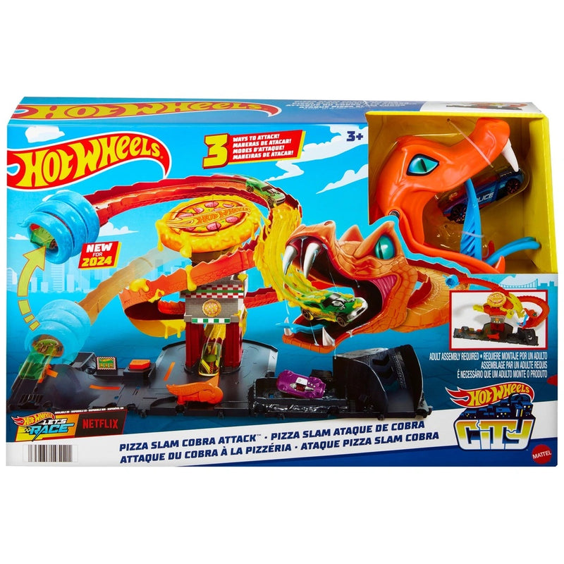 Hot Wheels City Let's Race Netflix - Cobra Slam Pizza Attack Set