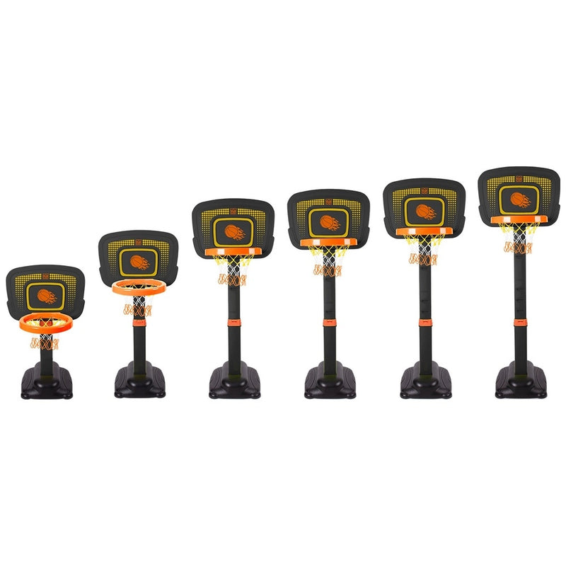 Adjustable Basketball Stand with Ball and Pump