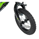 12 Inch Motocross-Style Kids Bike – Green with Race Plate & Stabilisers