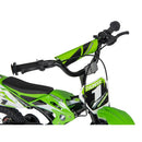 12 Inch Motocross-Style Kids Bike – Green with Race Plate & Stabilisers