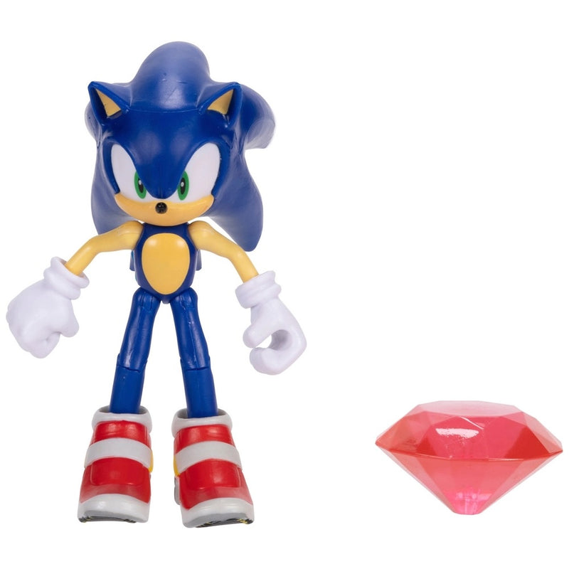 Sonic the Hedgehog Action Figure Sonic with Red Chaos Emerald 10cm