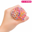 Mesh Bead Squeeze Balls 3 5 10 Pack Stress Relief Fidget Toy Kids