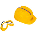 Construction Worker Toy Tool Kit with Chainsaw, Hard Hat and Safety Goggles