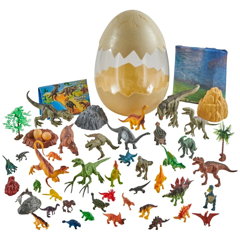 Dinosaur World Dinosaur Egg 50 Piece Figures and Accessories Set