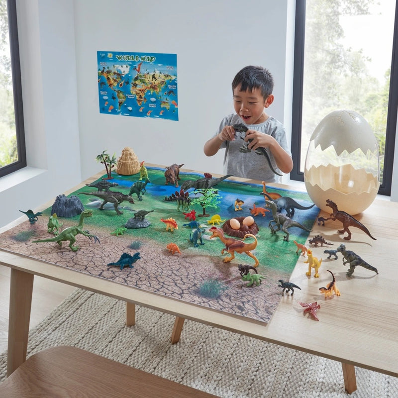 Dinosaur World Dinosaur Egg 50 Piece Figures and Accessories Set