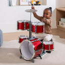 7 Piece Toy Drum Set with Stool
