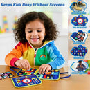 Montessori Busy Board Sensory Toy Travel Activity Board for Kids