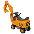 Micro Excavator Push-Along Ride On with Digger and Hard Hat