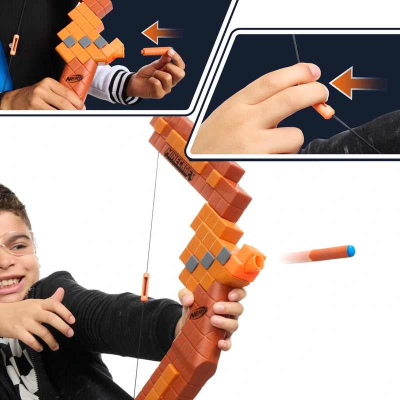 NERF Minecraft Bow with 8 Official N1 Darts for Extreme Accuracy and Distance