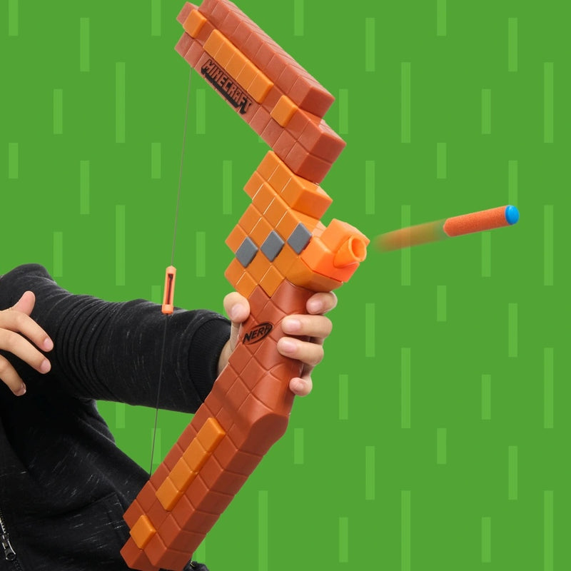NERF Minecraft Bow with 8 Official N1 Darts for Extreme Accuracy and Distance