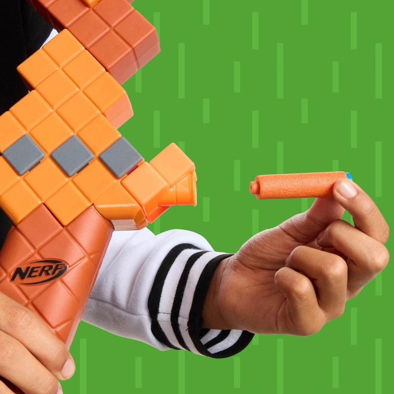 NERF Minecraft Bow with 8 Official N1 Darts for Extreme Accuracy and Distance