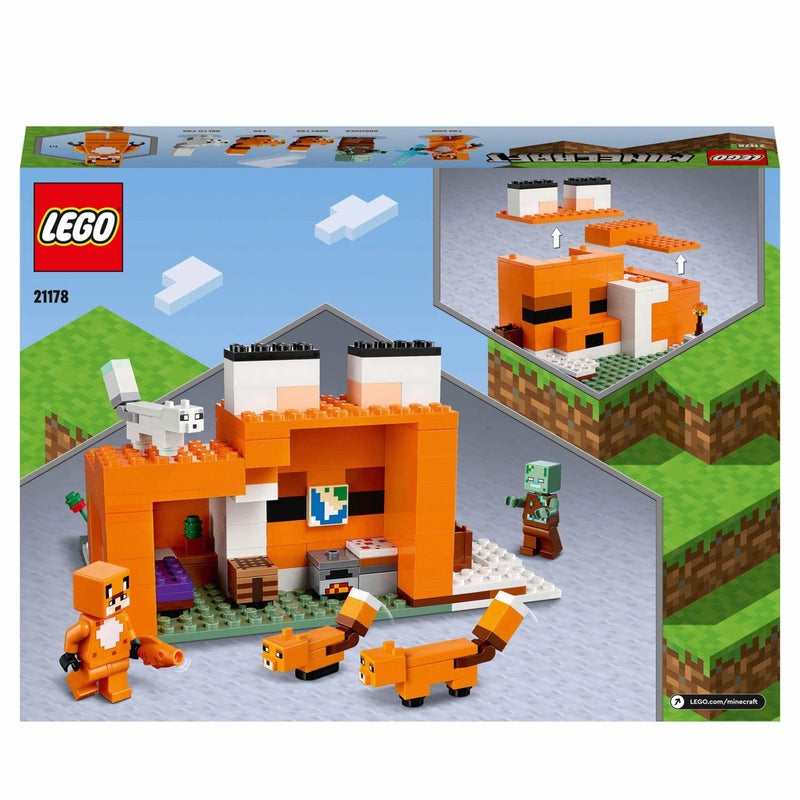 LEGO Minecraft 21178 The Fox Lodge House Animals Toy