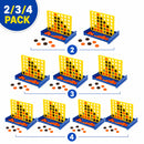 Mini 4 in a Row Game 2 3 4 Pack Kids Travel Board Game Party Bag Fillers