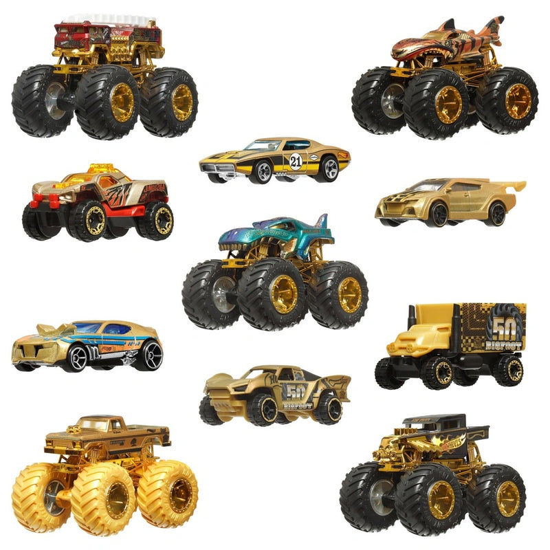 Hot Wheels Monster Trucks Diecast Cars Trophy Champions Collection 1:64 11 Pack