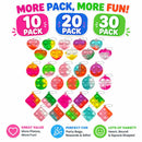Mini Pop Fidget Toys Keyring Sensory Party Bag Fillers 10 20 30 Pack