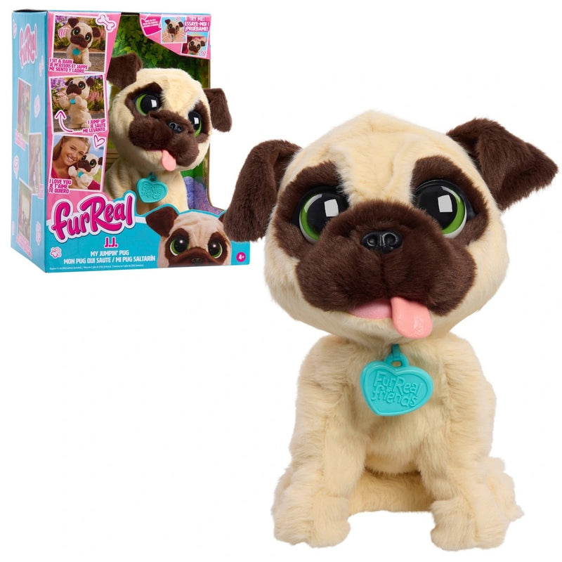 FurReal Plush Toy Interactive Pet JJ, My Jumpin' Pug
