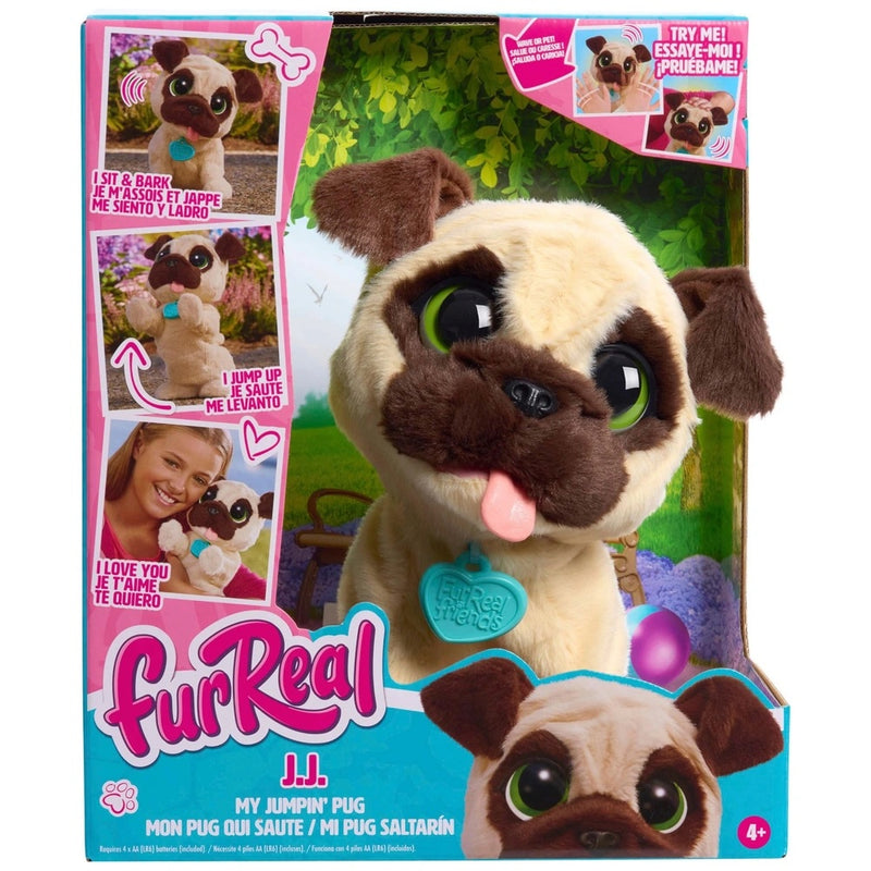 FurReal Plush Toy Interactive Pet JJ, My Jumpin' Pug