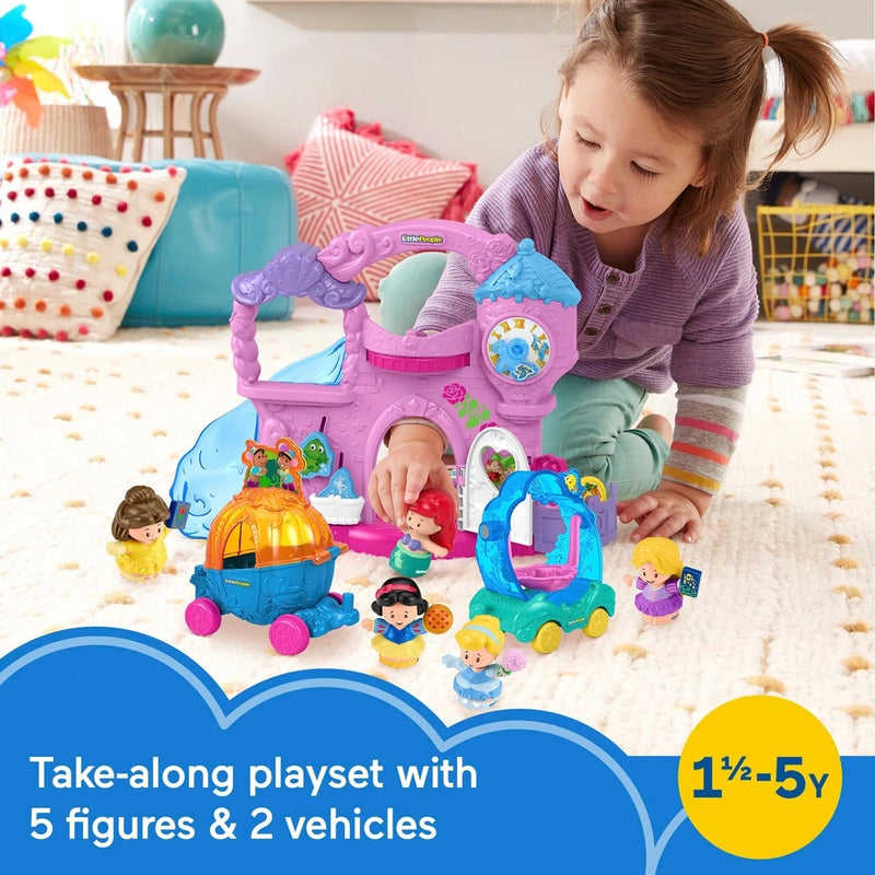 Fisher-Price Little People Disney Princess Play & Go Castle Gift Set