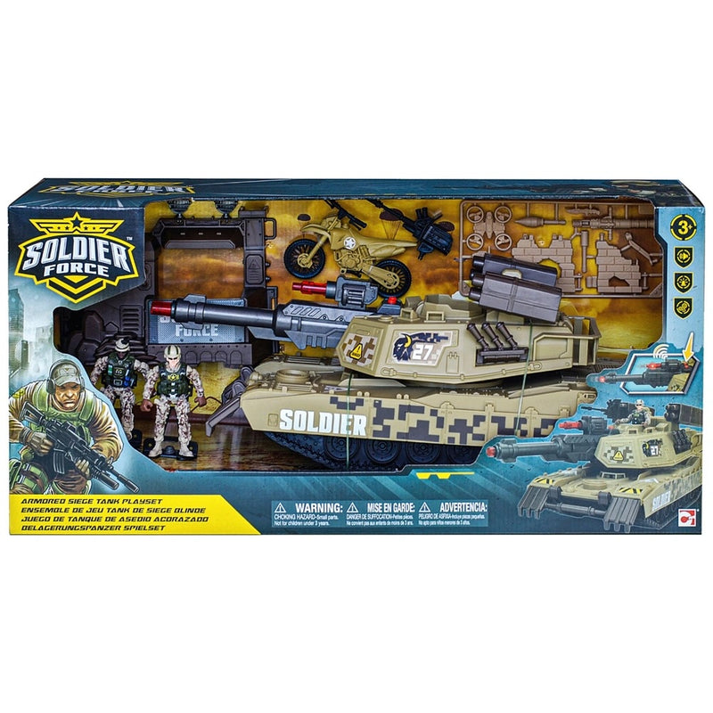 Soldier Force Playset Armored Siege Tank with Lights and Sounds