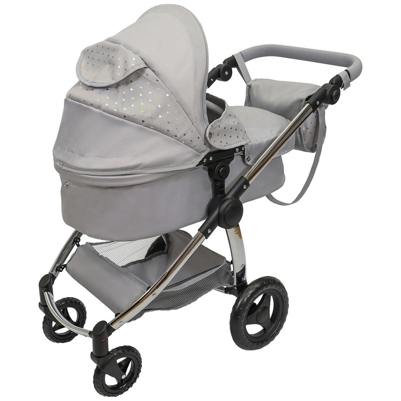 2-in-1 Deluxe Baby Doll Travel System for Kids – Pushchair & Carry Cot