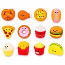 Squishy Fast Food Sensory Fidget Toys Party Bag Fillers Kids 6 12 Pack